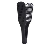 Widybord Cepillo de Doble Cara con Cerdas de, Peine, Abrazadera, Alisador de Pelo Antiestático, Herramienta, Peine, Férula Capilar, Negro