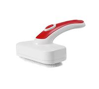 Widybord Cepillo Deslizante autolimpiante para Mascotas para desprendimiento y Aseo de Pelo y Corto, Cepillo retráctil para Gatos, Color Rojo