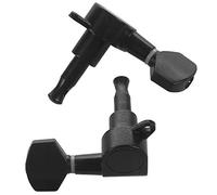 Widybord Clavijas de afinación pequeñas selladas para guitarra, clavijas de afinación para guitarras acústicas y eléctricas (negro 3R3L)
