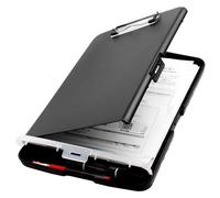 Widybord Clip Board Organizador portapapeles con almacenamiento de enfermería portapapeles carpeta plegable portapapeles de plástico (negro) fácil de usar