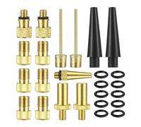 Widybord Conjunto de adaptadores de válvula de bicicleta, adaptador de válvula de 25 piezas, adaptador de válvula para tubo de bicicleta, adaptador de bomba de bicicleta, compresor de aire, fácil