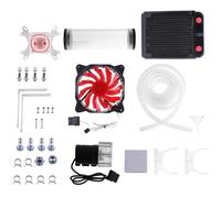 Widybord - Conjunto de sistema de refrigeración por PC, tubo de 2 m, ventiladores de refrigeración, G1/4 pulgadas, bloque universal para CPU, bomba de 160 mm, radiador de 120 mm