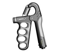 Widybord - Entrenador de mango ajustable + medidor de muñeca, brazo, ejercicio de mano para el desarrollo muscular, gris, 1 pieza
