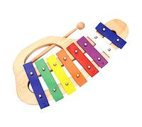 Widybord Glockenspiel Xilófono hecho a mano con mazos 8 tonos instrumento musical de madera colorido juguete educativo preescolar