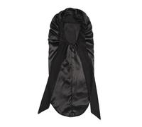 Widybord - Gorro para dormir para mujer, con cola larga, trenza para el cabello, noche, para dormir, gorro de ducha para sauna de alta calidad, color negro