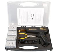 Widybord Grapadora caliente 120W Máquina de Soldadura de Plástico Kit Reparación Parachoques Coche Máquina de Grapas Caliente Herramientas de Reparación de Grietas Parachoques Coche Enchufe UE