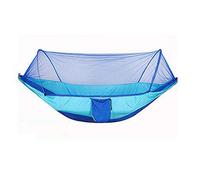 Widybord Hamaca de camping con hamacas portátiles dobles ligeras y ligeras para senderismo al aire libre camping azul
