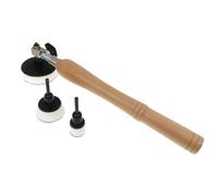 Widybord Herramienta de Lijadora de Cuenco para Trabajo de Madera, Almohadilla de PU de Lijado de Ganchos y Hebillas de 1/2/3 Pulgadas, Mango Largo de Madera Duro para Trabajo de Madera