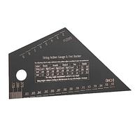 Widybord Herramienta de nivelación de trastes para guitarra, bajo, diapasón, regla de medición de acero inoxidable, herramienta de luthier para guitarra