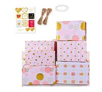 Widybord Hojas plegadas para niñas, papel de regalo para fiestas, bodas, día de San Valentín, todas las ocasiones