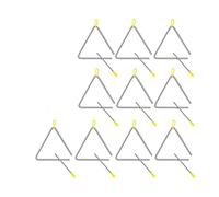 Widybord Instrumento musical de percusión triangular de acero de 10 piezas para niños adultos (6 pulgadas)