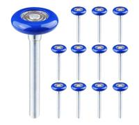 Widybord - Juego de 12 ruedas de garaje selladas de nailon de 1,8 pulgadas, silenciosas, duraderas y de alta carga, rodamientos de alto rendimiento, color azul