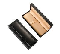 Widybord Juego de 2 estuches para bolígrafos con tapa abatible, color negro, Black