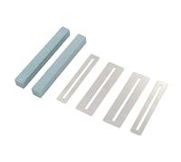 Widybord Juego de 2 herramientas de limpieza de guitarra, diapasón de guitarra, protectores de limas de trastes de guitarra, piedra de molienda, protector de trastes para guitarra, bajo, luthier