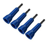 Widybord Juego de 4 Llaves para Tuercas a la Herramienta de Torsión para Conector de Girar, Conjunto de Conductor Conector con Mandril de 1/4 Pulgada