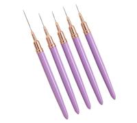 Widybord Juego de 5 pinceles para delineador de uñas de gel UV de 7/9/11/15/25 mm, kit de pinceles de uñas de gel UV, líneas francesas, pintura de líneas francesas, herramientas de dibujo de flores,