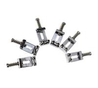 Widybord Juego de 6 sillines cromados de repuesto para puente de trémolo para guitarra eléctrica