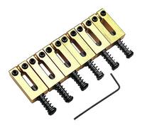 Widybord Juego de 6 sillines de puente para guitarra eléctrica de latón macizo, puente, código, cuerda, código de cuerda, sillín (negro)