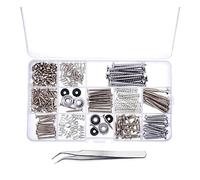 Widybord Juego de 9 tornillos de reparación de guitarra, accesorios de guitarra, hebilla de correa, herramientas para pianista