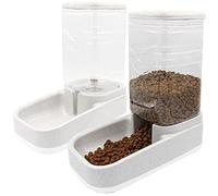 Widybord Juego de dispensador de alimentos y agua de 3.8 L para alimentación automática de perros y otras mascotas, adecuado para la mayoría de dispensadores de gravedad de mascotas