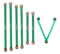 Widybord Juego de Varillaje de Bielleta Chasis CNC para Piezas de Actualización de Coche en Axial SCX24 AXI00005 1/24 RC, Verde