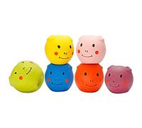 Widybord Juguetes chirriantes para perros, lindas y divertidas bolas de látex para cachorros pequeños y mascotas medianas (paquete de 6)