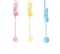 Widybord Juguetes de felpa suave para gatos, para colgar, elásticos, con campana, paquete de 3