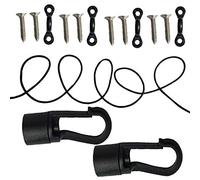 Widybord Kayak Accesorios de Canoa Kayak Cinturón de Pádel Cuerda de Tracción Conjunto de Ganchos Dobles para Cuerda de Seguridad