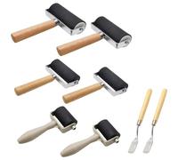 Widybord - Kit de 8 rodillos de goma con 3 tamaños para manualidades Rodillos de Brayer para Estampado. Juego de herramientas de Brayer.