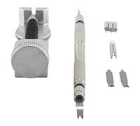 Widybord Kit de 9 piezas de removedor de eslabones de correa de reloj, herramienta de reparación de relojes, plata