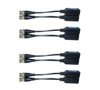 Widybord Kit de cable Balun vídeo de 4 pares para transmisión HD 8MP con adaptador BNC a RJ45, soporta cámaras HDCVI TVI AHD, fácil de usar y