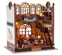 Widybord - Kit de casa de muñecas de madera, diseño de rompecabezas en tres dimensiones, casa de libros mágicos para regalo de cumpleaños, Navidad y San Valentín