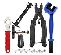 Widybord Kit de herramientas de cadena de bicicleta, pinza de eslabones de bicicleta, disyuntor de cadena de bicicleta, indicador de cadena y veedor de cadena, herramientas de reparación de cadena de