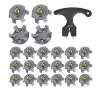 Widybord Le de Puntas de Golf Incluye 30 Piezas de Repuesto para Crampones de Golf, Llave de Rosca Metálica, Tornillos de 6 mm de diámetro, Punta de Golf También