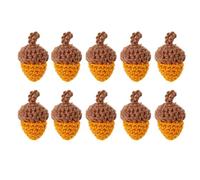 Widybord - Lote de 10 hilos hechos a mano con ganchillo, manzanas, borlas, para manualidades, llaveros, bolso, colgante, ropa, repuestos