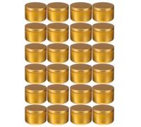 Widybord - Lote de 24 etiquetas decorativas para tarros de velas, cajas de almacenamiento vacías, candelabros en caja de conserva, candelabros contenedores redondos de estaño, B fácil instalación