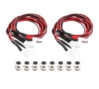 Widybord Luces de Coche RC 3-9 V, Juego de Faros para 1/5 1/8 1/10 1/12 1/14 RC Modelo de Coche Camión LED, 2 Blancos 2 Amarillos 8 mm Piezas de Repuesto