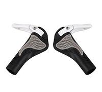 Widybord Manija de Bicicleta Mango Barra Fin Anti-Deslizante de Goma Aleación de Aluminio Bicicleta de Carretera Bicicleta Cubierta de Manillar de Bicicleta Blanco