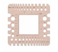 Widybord Manómetro de Aguja de Tejer, Regla de Calibre de Tejido, Regla de Ganchillo, Regla de y Muestra (Jauge Universal/Regla D