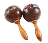 Widybord Maracas de percusión 1 par de Shakers Sonajeros Martillo de arena Instrumento de percusión con asas de madera para un rendimiento en directo, fácil de instalar, fácil de usar