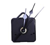 Widybord Mecanismo de reloj de pared clásico para colgar, de cuarzo negro, mecanismo de movimiento, piezas de reparación, herramientas esenciales de repuesto, negro
