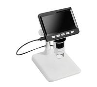 Widybord Microscopio de aumento de 4,3 pulgadas para adultos, con 8 luces de llenado LED ajustables para reparación de teléfonos