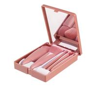 Widybord Mini 5 brochas de maquillaje multifuncionales con polvo de espejo, brocha para sombra de ojos, brocha para mezclar