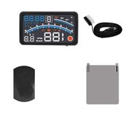 Widybord Monitor Plano de Coche OBDII EUOBD 5,5 Pulgadas Proyector de Parabrisas Pantalla HUD Recordatorio de Cambio de Temperatura del Agua. RPM KM/H Fácil de usar