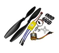 Widybord Motor sin escobillas 2212 1000KV 6T + 30A ESC + Kit de hélice 1045 para accesorios de piezas de repuesto para avión RC Multicopter