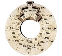 Widybord Notas Instrumentos musicales fáciles de llevar, rueda de acordes educativos, herramienta de melodía de madera, guitarra para músicos, duradera, fácil de usar
