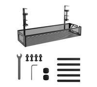 Widybord Organizador de cables debajo del escritorio, bandeja de gestión de cables debajo del escritorio, organizador de cables de escritorio, caja de gestión de cables, organizador de cables