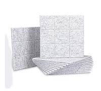 Widybord Paneles De Absorción Acústica 12 Piezas, Paneles De Sonido Bordes Biselados, Tratamiento Acústico para y Oficina, 9 Modelos Cuadrados