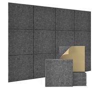Widybord Paquete de 12 Paneles de Pared AcúSticos Equilibrados Autoadhesivos, Paneles una Prueba de Sonido de 12X12X0,4 Pulgadas, Azulejos Absorbentes para el Hogar y las Oficinas