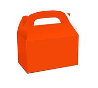 Widybord Paquete de 48 Cajas de Regalo de Papel para Fiestas de cumpleaños, Fiestas de 6 x 3.5 x 3.5 Pulgadas, Color Naranja